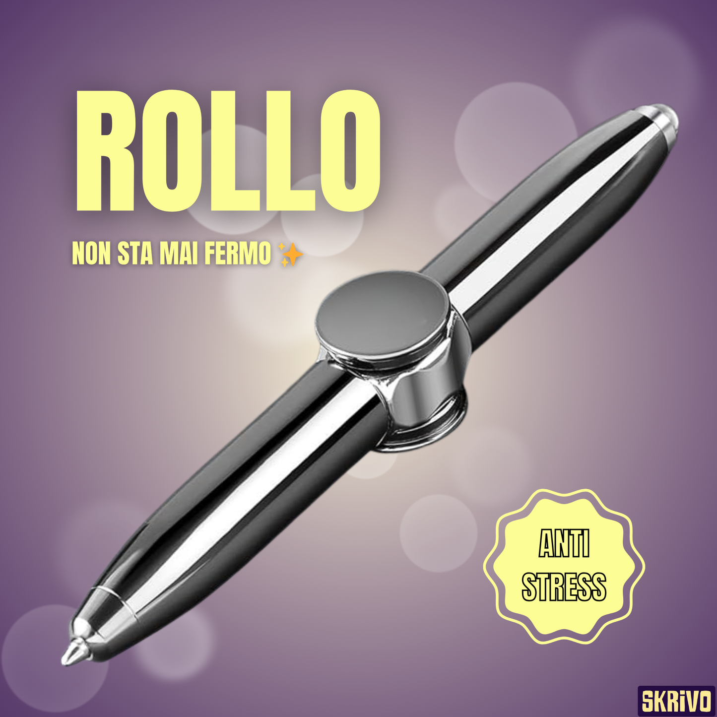 Rollo – La Penna Fidget con LED che Non Sta Mai Ferma