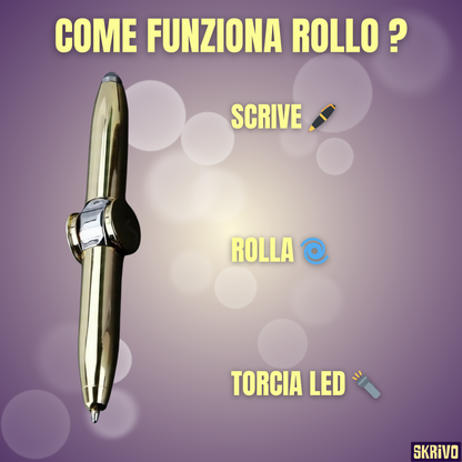 Rollo – La Penna Fidget con LED che Non Sta Mai Ferma